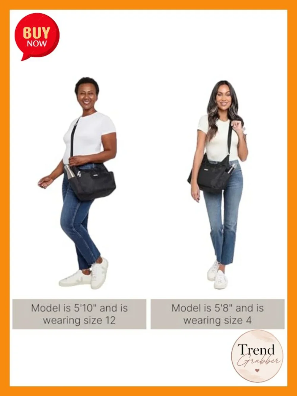 Lightweight Nylon Hobo Crossbody Bag with RFID Protection and Luggage Sleeve